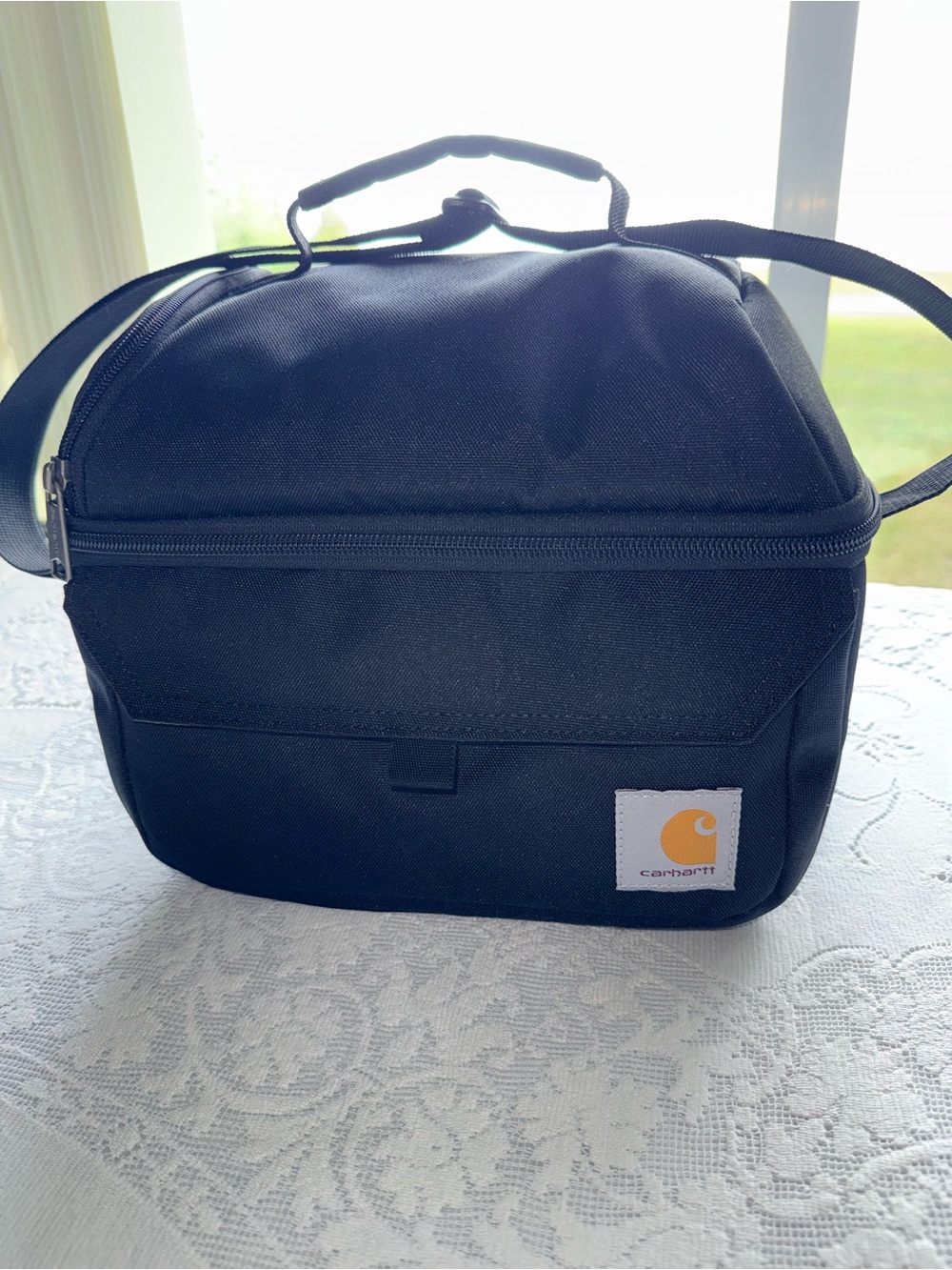 Carhartt Deluxe Dual Compartment Insulated Lunch Cooler Bag Black